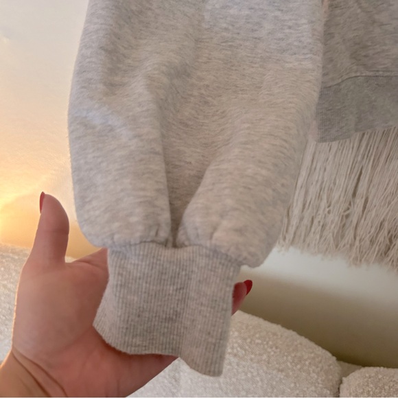 Heather light grey 1/4 zip sweatshirt - Picture 8 of 10